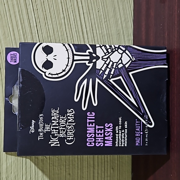 Disney Other - 🎄Disney Nightmare Before Christmas Mad Beauty  Cosmetic Sheets Infused Cucumber